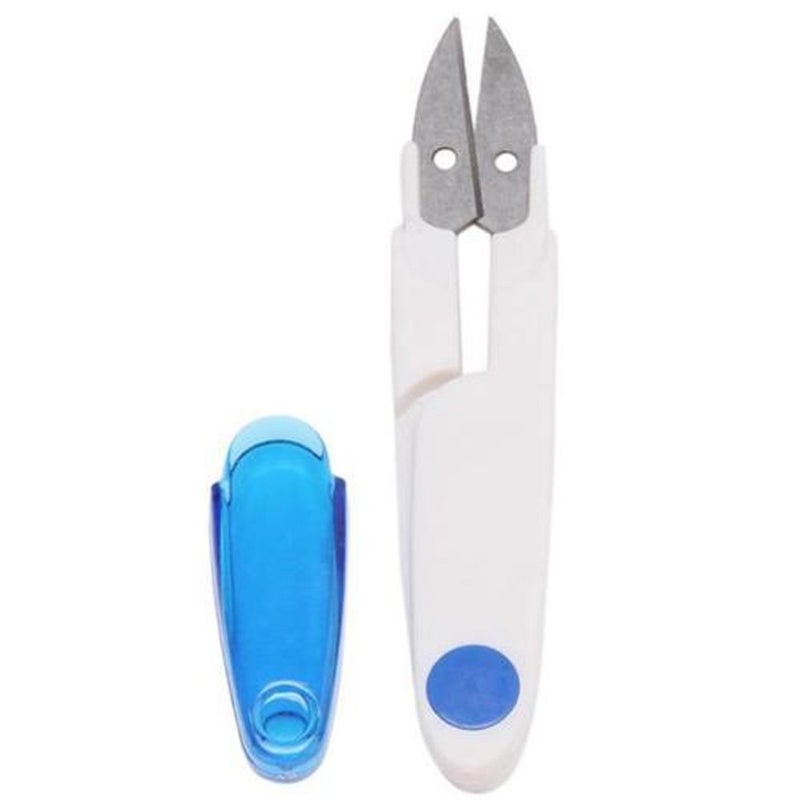 yueton Pack of 4 Plastic Handle & Safety Cover Sewing Scissors Clothes Thread Embroidery Cross-stitch Craft Clipper Cutter Tailor Nippers, Sewing Snip Thread Cutter Scissors - Image 5